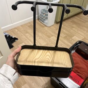 Black and Wood Jewelry Organizer